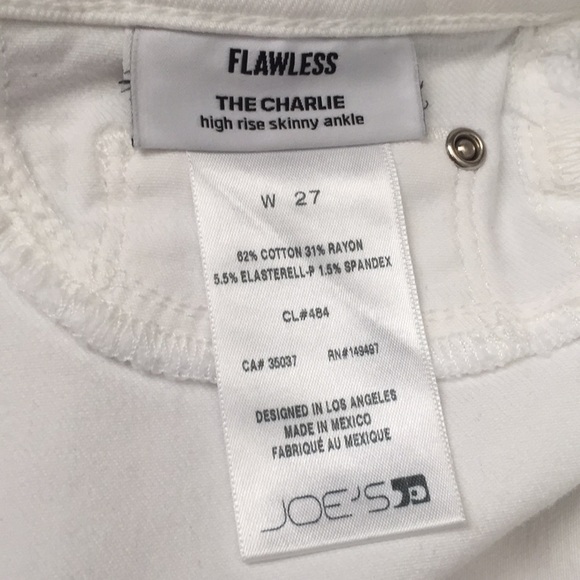 Joe’s Jeans white skinny jeans high waisted NWT - Picture 6 of 7